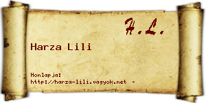 Harza Lili névjegykártya